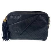 Chanel Vintage Pre-owned Laeder crossbodyvskor Black, Dam