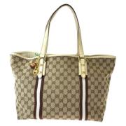 Gucci Vintage Pre-owned Canvas gucci-vskor Beige, Dam