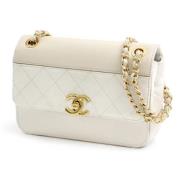 Chanel Vintage Pre-owned Laeder chanel-vskor White, Dam