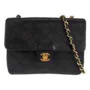 Chanel Vintage Pre-owned Laeder crossbodyvskor Black, Dam