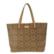 Coach Pre-owned Pre-owned Canvas totevskor Beige, Dam