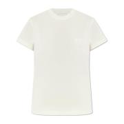 Y-3 T-shirt med logotyp Beige, Dam