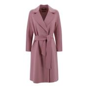 Max Mara Studio Midslängd kappa i ull, kashmir och siden Pink, Dam