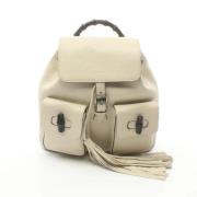 Gucci Vintage Pre-owned Laeder ryggsckar White, Dam