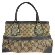 Gucci Vintage Pre-owned Canvas gucci-vskor Beige, Dam