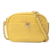 Chanel Vintage Pre-owned Laeder chanel-vskor Yellow, Dam