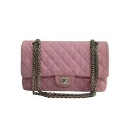 Chanel Vintage Pre-owned Bomull crossbodyvskor Pink, Dam