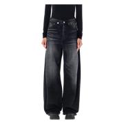 Junya Watanabe Denim Cross Over Stiliga Jeans Black, Dam