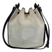 Yves Saint Laurent Vintage Pre-owned Canvas axelremsvskor White, Dam