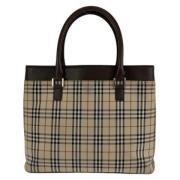 Burberry Vintage Pre-owned Canvas handvskor Beige, Dam