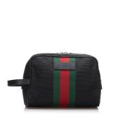 Gucci Vintage Pre-owned Canvas kuvertvskor Black, Dam