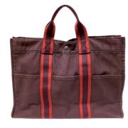 Hermès Vintage Pre-owned Canvas handvskor Brown, Dam