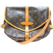 Louis Vuitton Vintage Pre-owned Canvas crossbodyvskor Brown, Dam