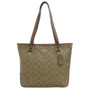 Coach Pre-owned Pre-owned Canvas axelremsvskor Brown, Dam