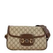 Gucci Vintage Pre-owned Canvas crossbodyvskor Beige, Dam