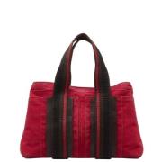 Hermès Vintage Pre-owned Canvas handvskor Red, Dam