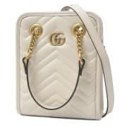 Gucci Vintage Pre-owned Tyg gucci-vskor White, Dam