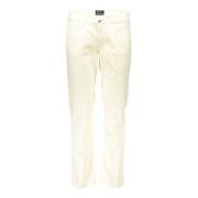 Gant Vit Bomull Denim Byxor White, Dam