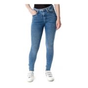 Pepe Jeans Hög Midja Skinny Fit Jeans Blue, Dam