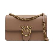 Pinko Läder Väska Beige, Dam