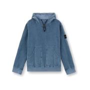 Stone Island Bomull Corduroy Frost Finish Huva Skjorta Blue, Herr