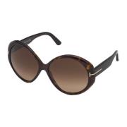 Tom Ford Mörk Havana Solglasögon Brun Skugga Brown, Dam