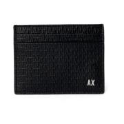 Armani Exchange Svart läderplånbok med innerficka Black, Herr