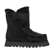 Alma EN Pena Glitter Päls Bootie Black, Dam