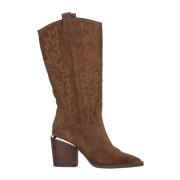 Alma EN Pena Broderad klack cowboy boot Brown, Dam