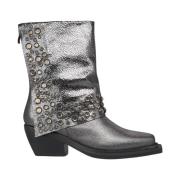 Alma EN Pena Studded Pleat Bootie Gray, Dam