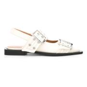 Ganni Ballerinas White, Dam