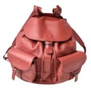 Bottega Veneta Vintage Pre-owned Laeder ryggsckar Red, Herr