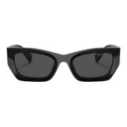 Miu Miu Svarta Cat-Eye Solglasögon Black, Dam