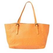 Bottega Veneta Vintage Pre-owned Laeder totevskor Orange, Dam