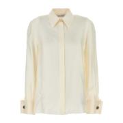 Alberta Ferretti Elegant Ivory Silk Shirt White, Dam