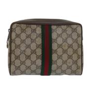 Gucci Vintage Pre-owned Canvas kuvertvskor Beige, Dam