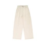 The New Society Corduroy Straight Cut Pants Vanilla Cream Beige, Dam