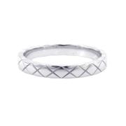 Chanel Vintage Pre-owned Vitt guld ringar Gray, Dam