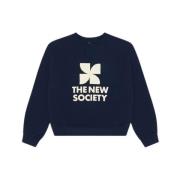 The New Society Mysig Midnight Navy Space Woman Sweater Blue, Dam