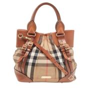 Burberry Vintage Pre-owned Tyg totevskor Brown, Dam