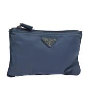 Prada Vintage Pre-owned Nylon prada-vskor Blue, Dam