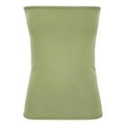 Extreme Cashmere Grön Cashmere Bustier Topp Green, Dam