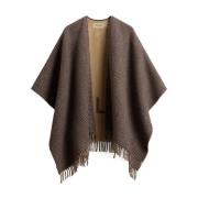 Woolrich Rutig Jacka Fransad Kant Brown, Dam