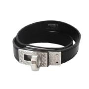 Hermès Vintage Pre-owned Laeder armband Black, Dam