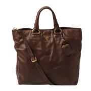 Prada Vintage Pre-owned Laeder totevskor Brown, Dam