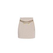 Elisabetta Franchi Elegant Veckad Kjol Beige, Dam