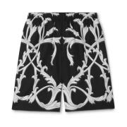 Versace Barocco Print Silkes Shorts Black, Herr