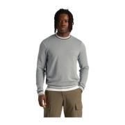 Lyle & Scott Tipped Crew Neck Jumper Blue, Herr