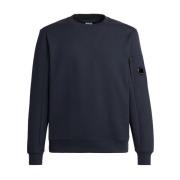 C.p. Company Diagonal Raised Sweatshirt i Navy Blue, Herr