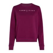 Tommy Jeans Bordeaux Valley Grape Crew Sweatshirt Purple, Dam